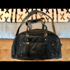 Billy Reid black leather luggage